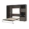 Bestar Orion 118W Full Murphy Bed with Shelving and Fold-Out Desk (119W), Bark Gray & Graphite 116866-000047 - alternate 7